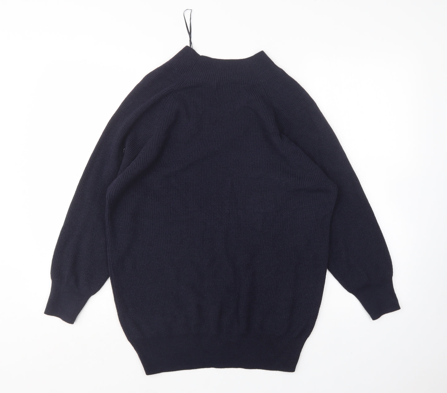 F&F Womens Blue Round Neck  Acrylic Pullover Jumper Size 12