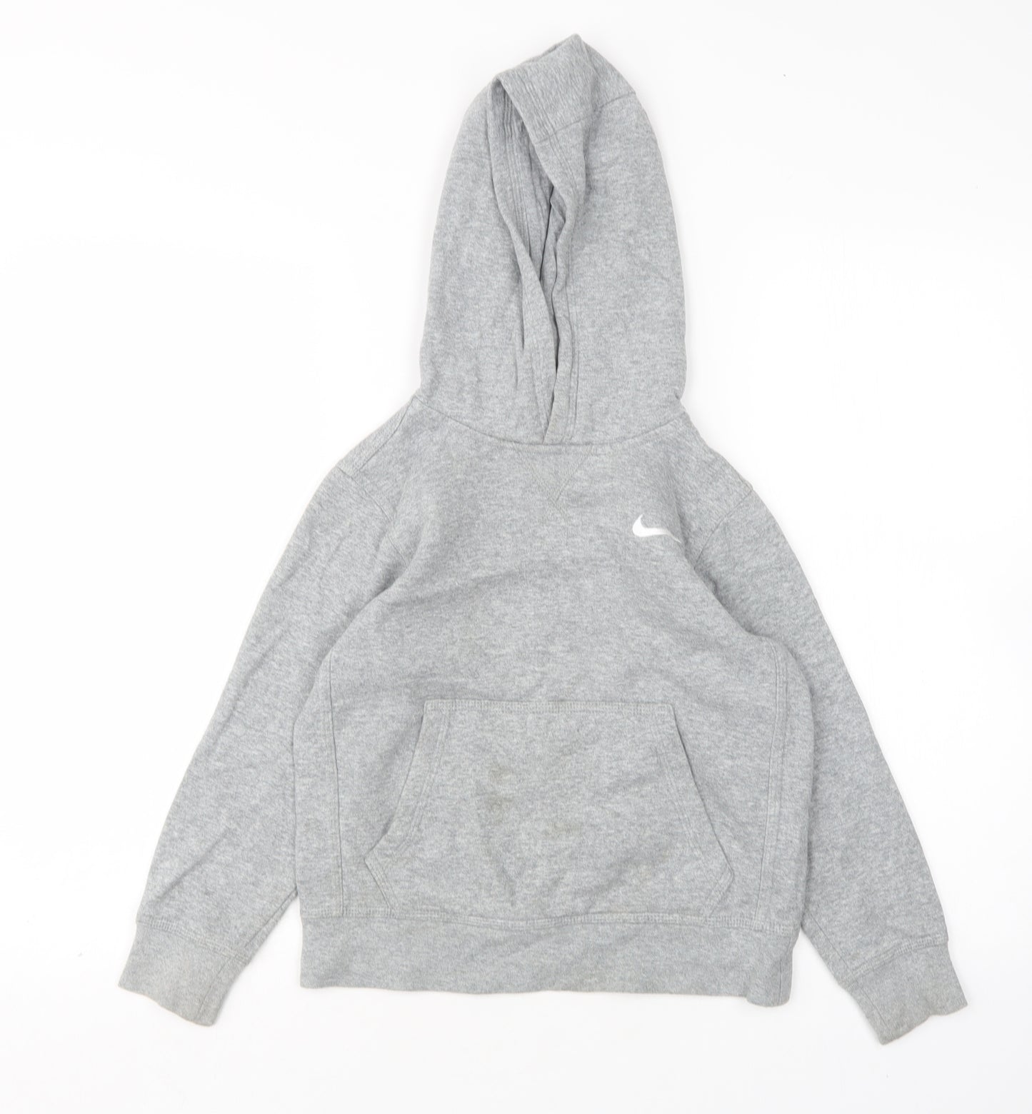 Nike Boys Grey  Cotton Pullover Hoodie Size 7 Years