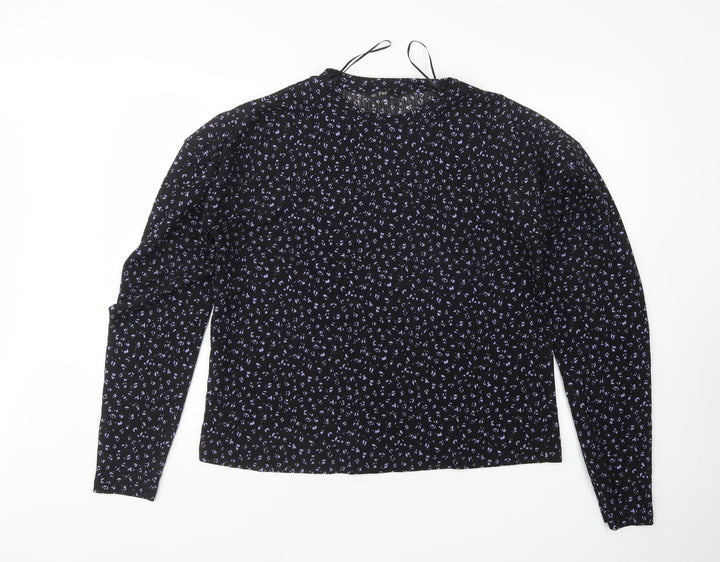 F&F Womens Multicoloured Round Neck Animal Print Polyester Pullover Jumper Size 14