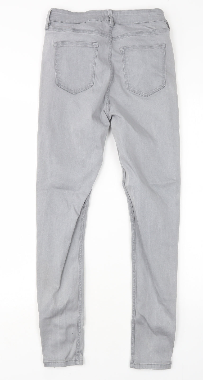 F&F Womens Grey  Cotton Skinny Jeans Size 12 L27 in Regular