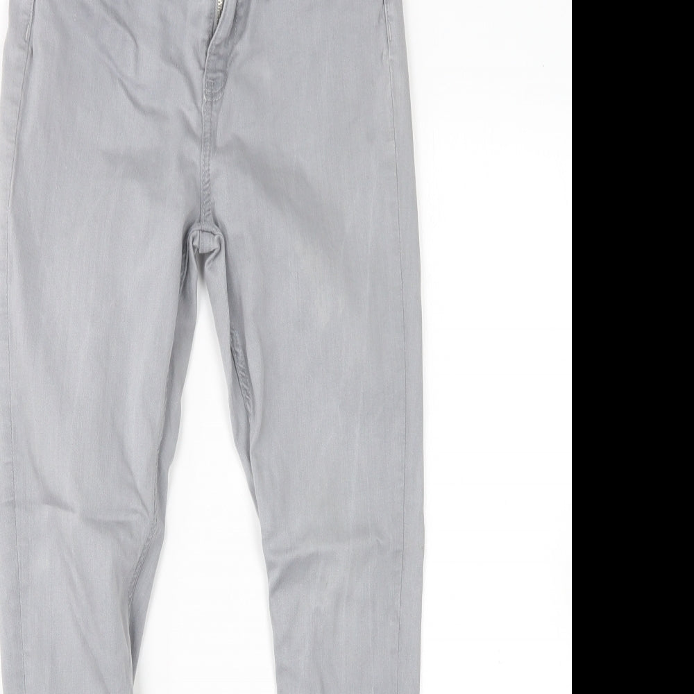 F&F Womens Grey  Cotton Skinny Jeans Size 12 L27 in Regular