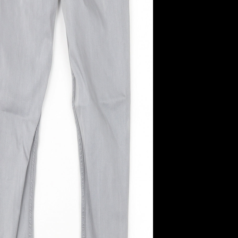 F&F Womens Grey  Cotton Skinny Jeans Size 12 L27 in Regular