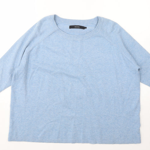 VERO MODA Womens Blue Round Neck  Viscose Pullover Jumper Size S