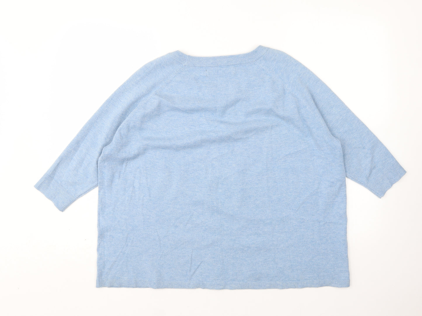 VERO MODA Womens Blue Round Neck  Viscose Pullover Jumper Size S