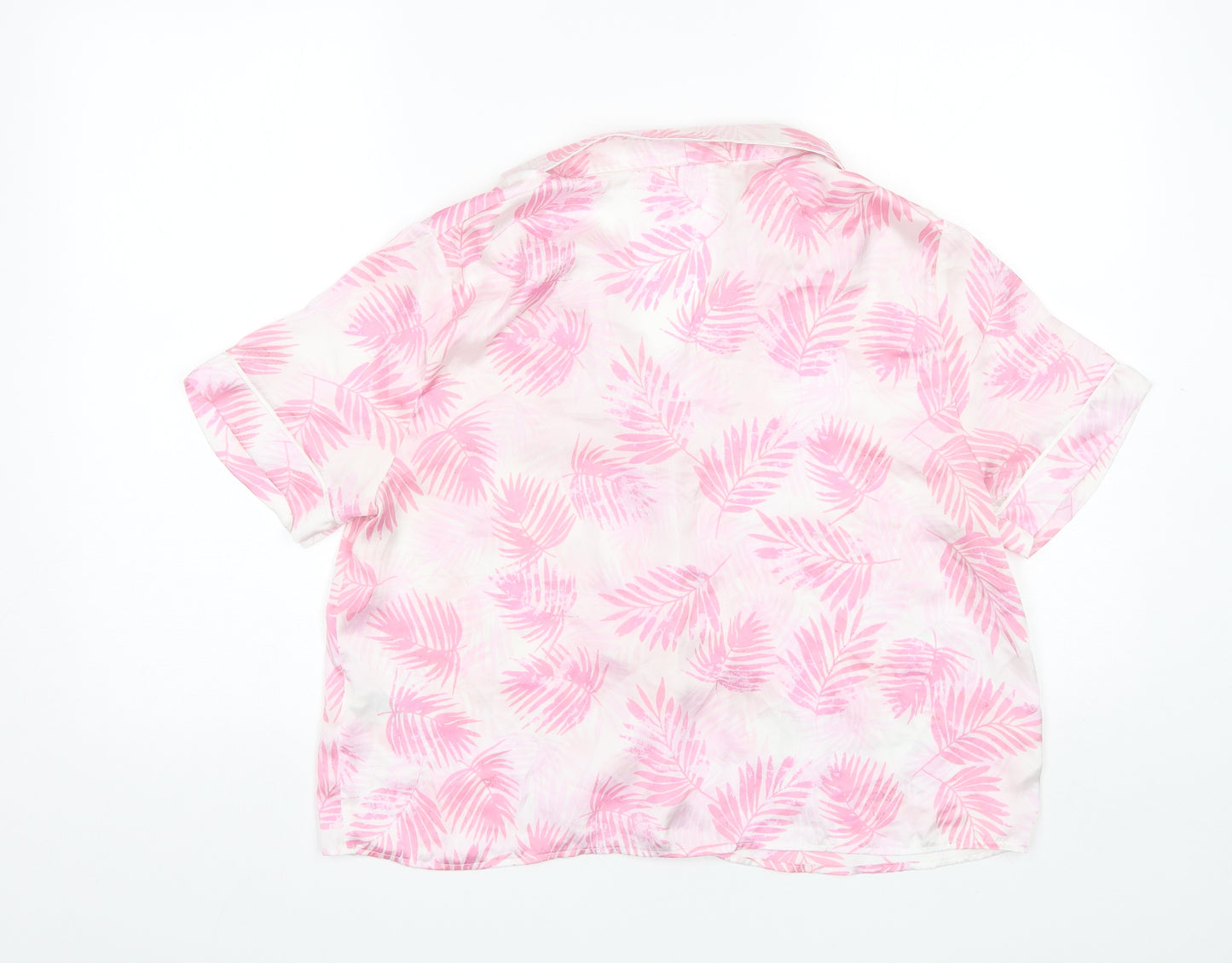 Primark Womens Pink Floral Polyester Top Pyjama Top Size M