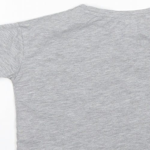 Primark Girls Grey  Polyester Basic T-Shirt Size 9-10 Years Round Neck