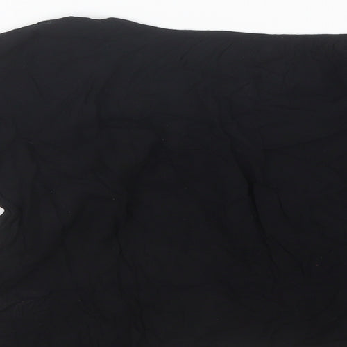 Miss E-Vie Girls Black  Viscose Basic Blouse Size 11 Years V-Neck