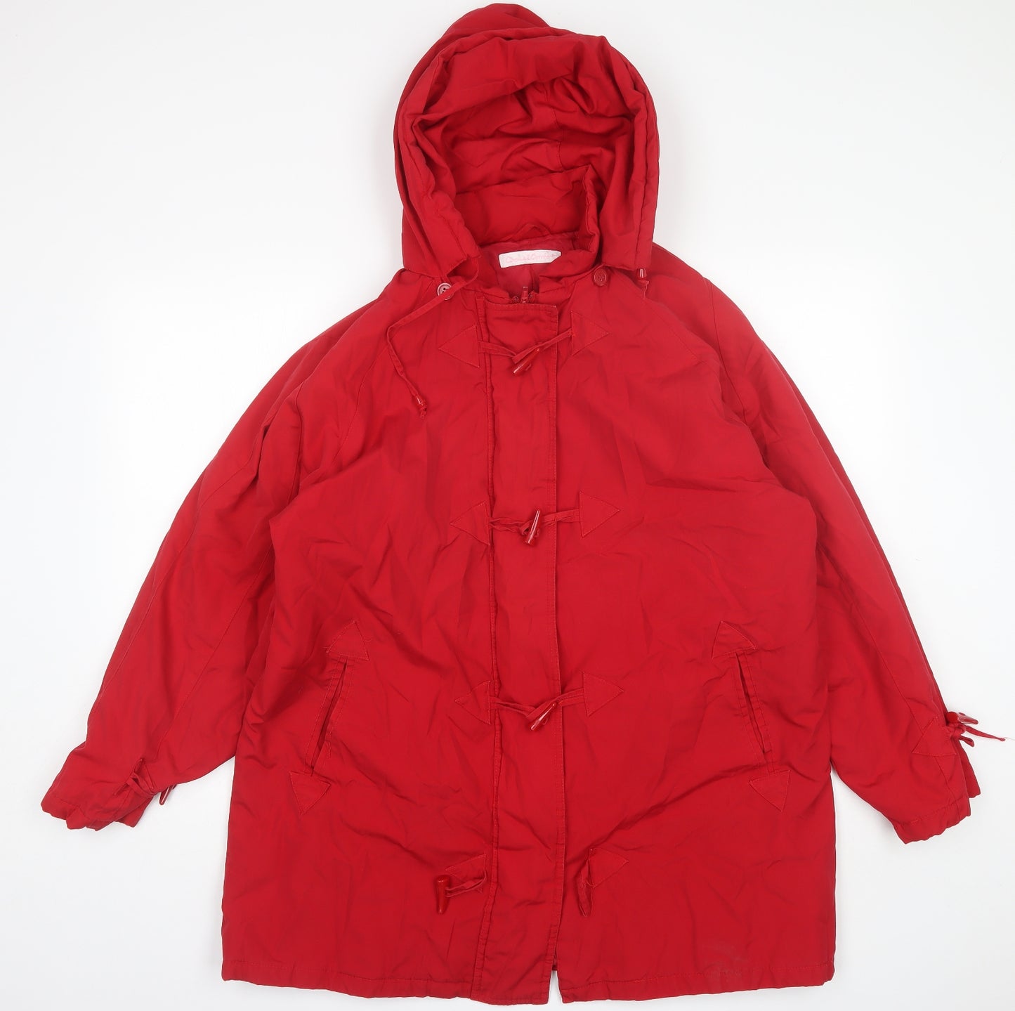Casual Comfort Womens Red   Parka Jacket Size 20
