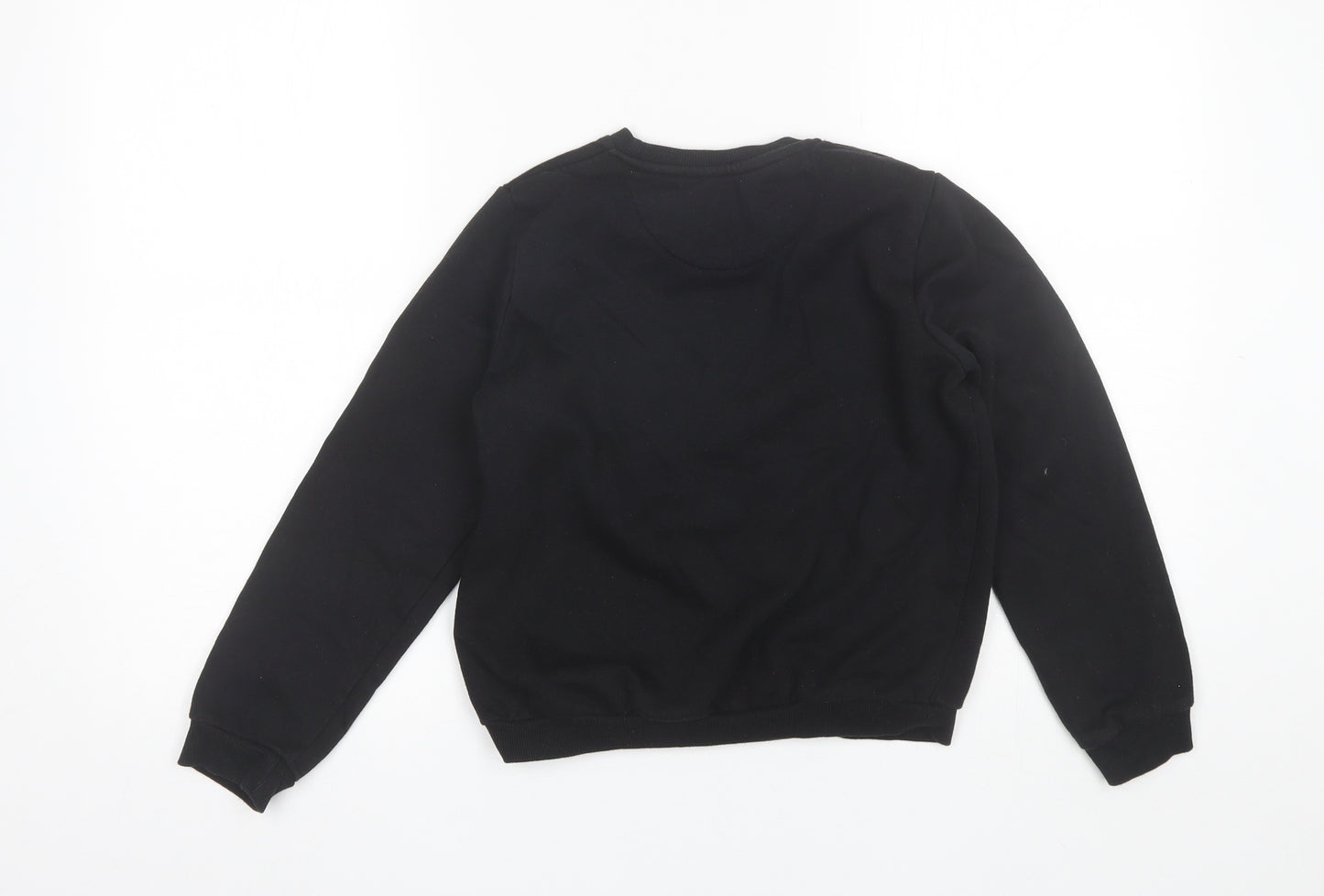 Primark Boys Black Round Neck  Cotton Pullover Jumper Size 10-11 Years   - Toyko