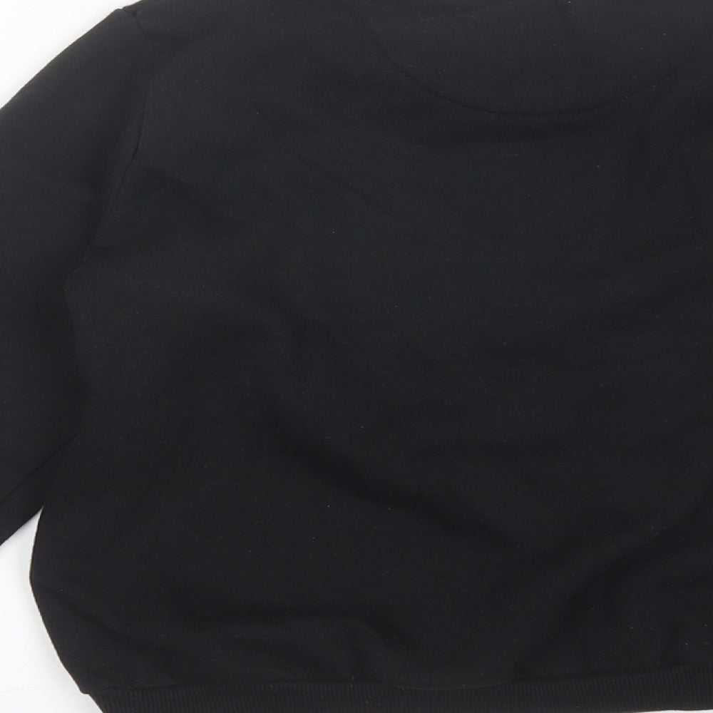 Primark Boys Black Round Neck  Cotton Pullover Jumper Size 10-11 Years   - Toyko