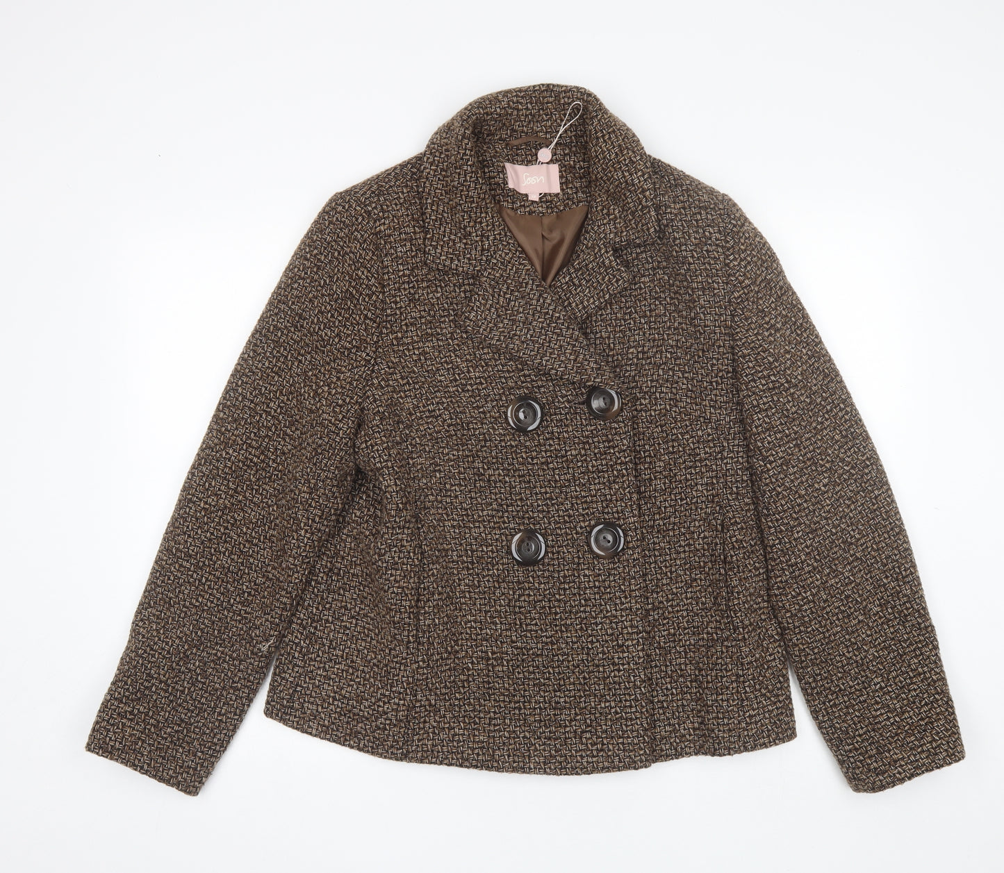 Soon Womens Brown   Pea Coat Jacket Size 18