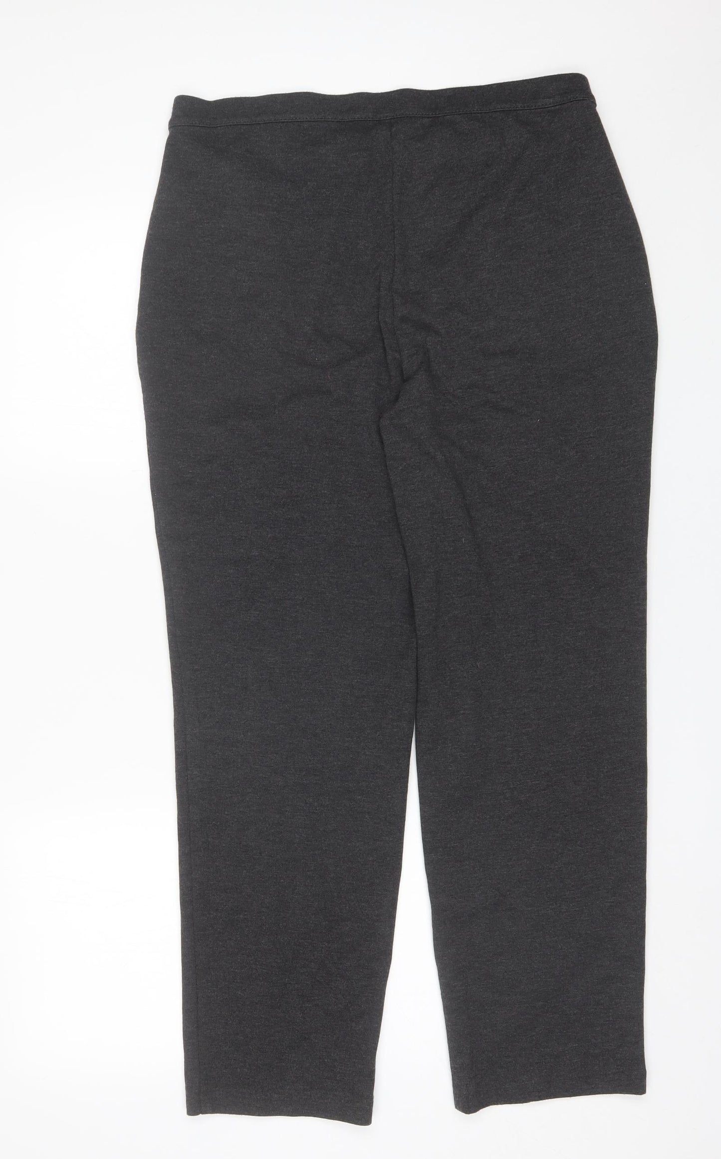 Marks and Spencer Womens Grey  Polyester Trousers  Size 16 L28 in Regular