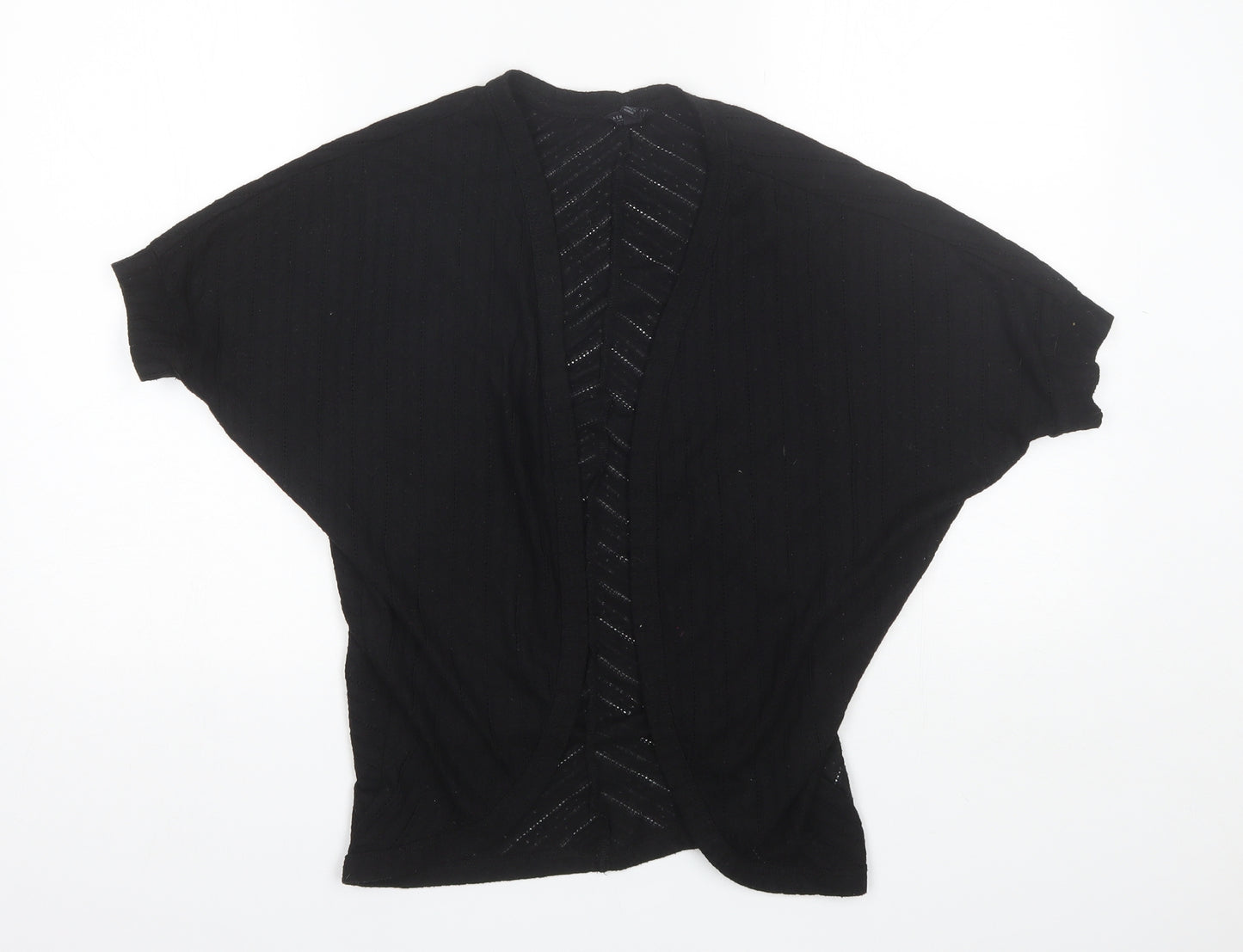 Aeropastale Womens Black V-Neck  Polyester Shrug Jumper Size XS