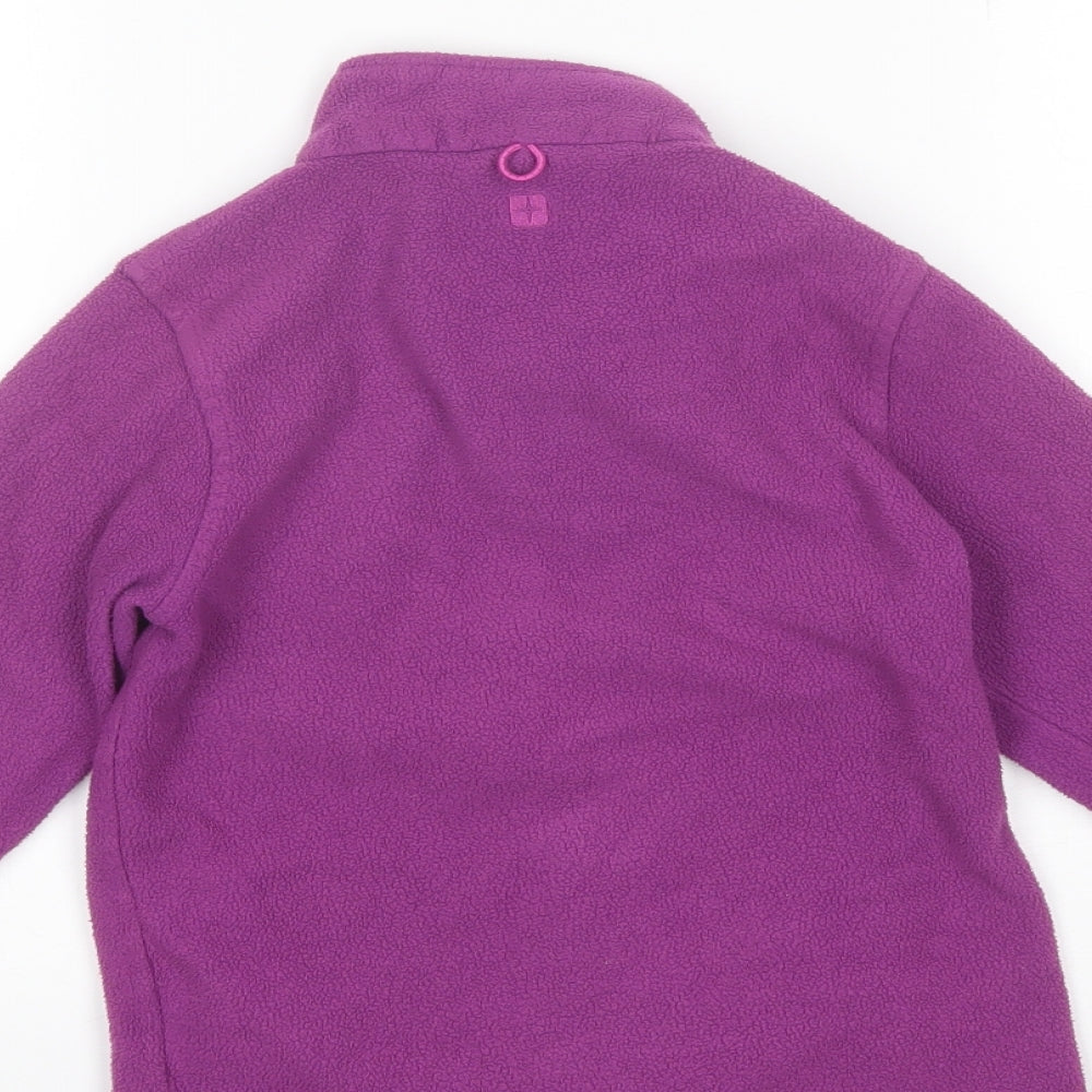 Mountain Warehouse Girls Purple Collared  Polyester Pullover Jumper Size 7-8 Years