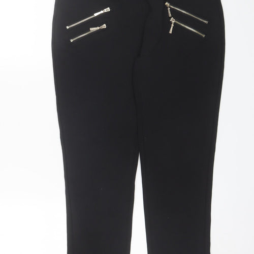 Elegant's Womens Black  Polyester Trousers  Size 14 L27 in Regular