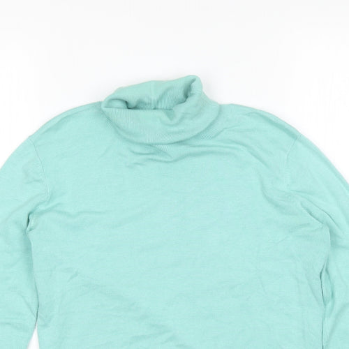 Country Casuals Womens Green Roll Neck  Viscose Pullover Jumper Size S