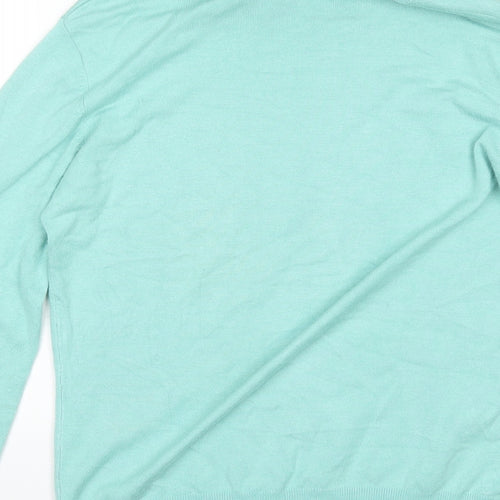 Country Casuals Womens Green Roll Neck  Viscose Pullover Jumper Size S