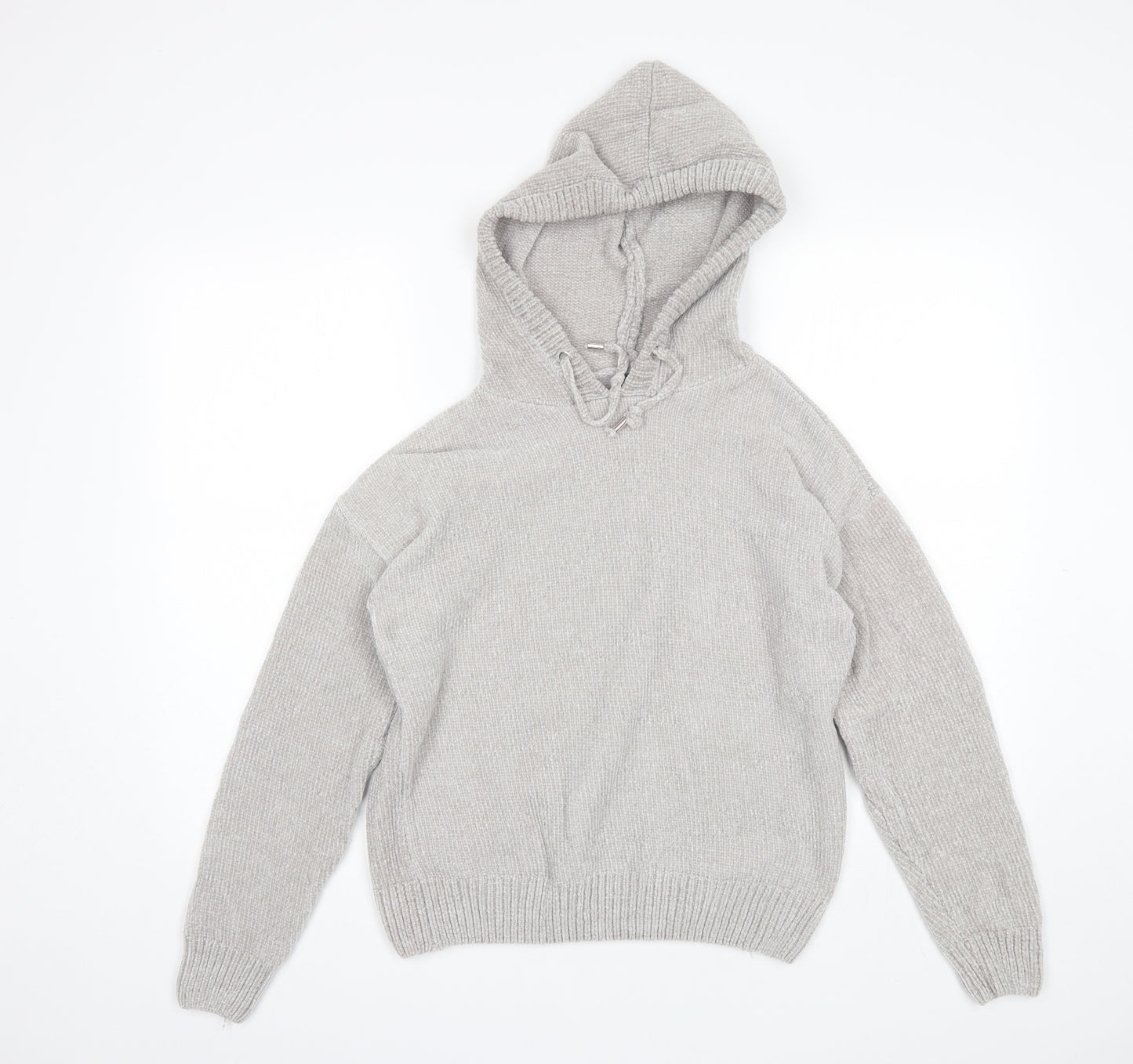 Primark Womens Grey  Polyester Pullover Hoodie Size 2XS