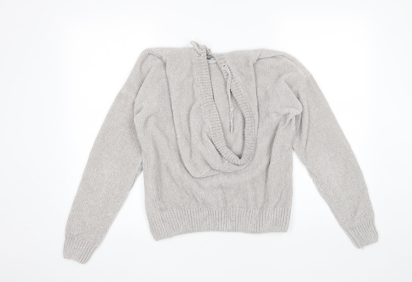 Primark Womens Grey  Polyester Pullover Hoodie Size 2XS