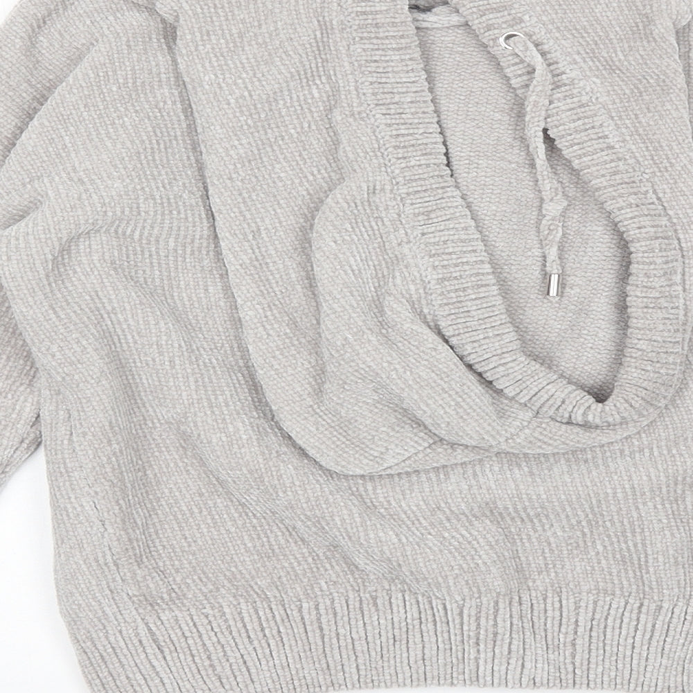 Primark Womens Grey  Polyester Pullover Hoodie Size 2XS