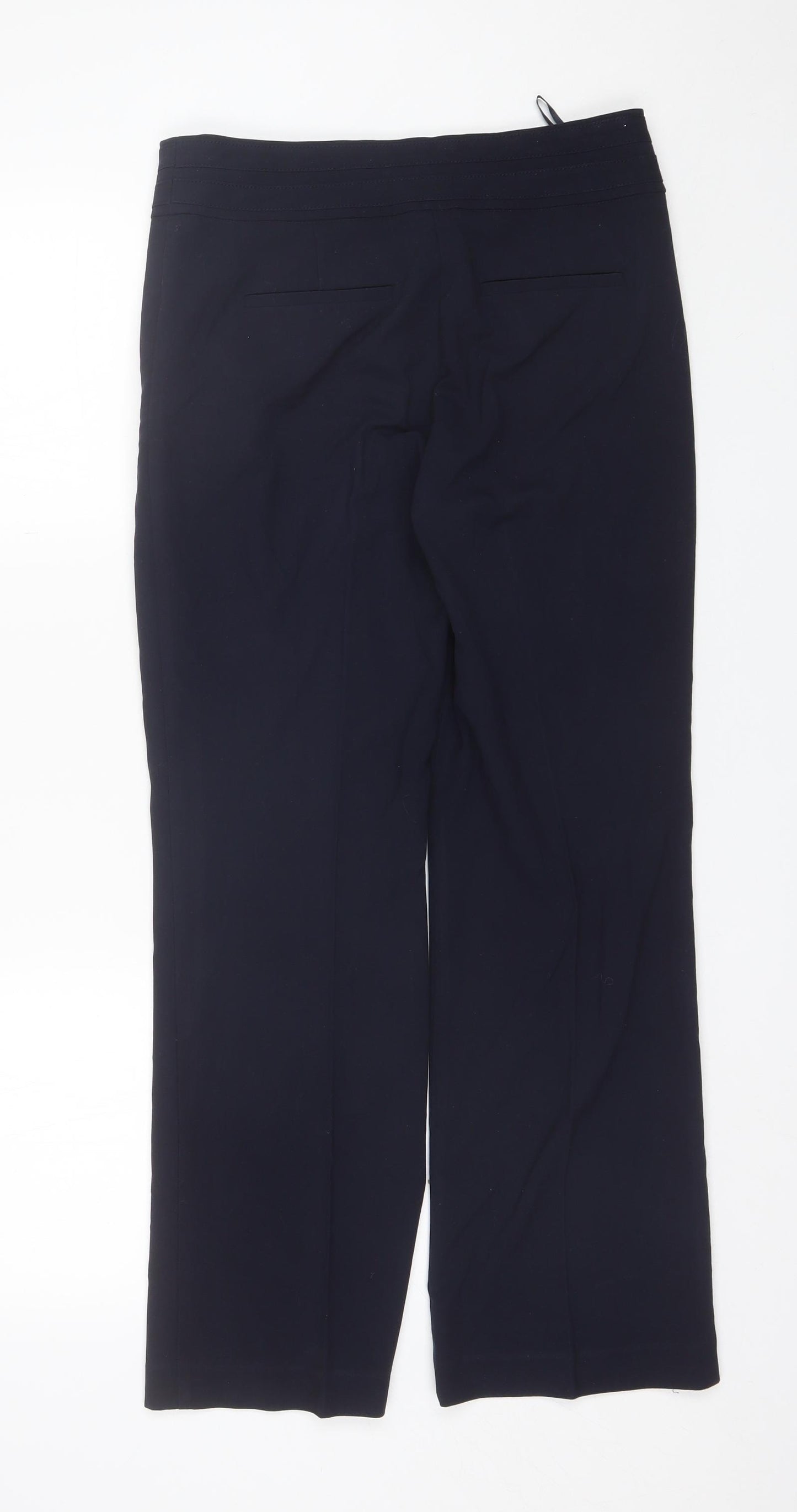Marks and Spencer Womens Blue  Polyester Dress Pants Trousers Size 8 L28 in Regular