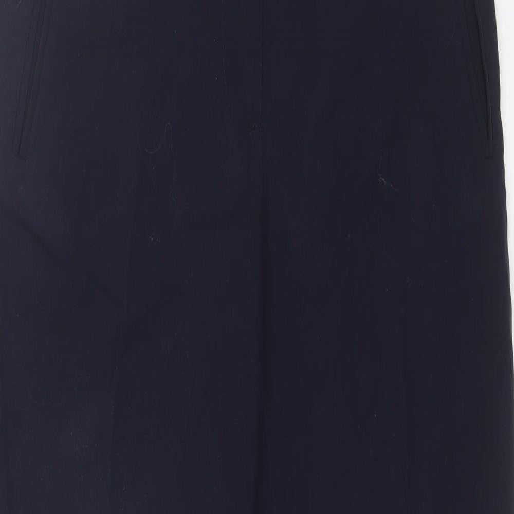 Marks and Spencer Womens Blue  Polyester Dress Pants Trousers Size 8 L28 in Regular