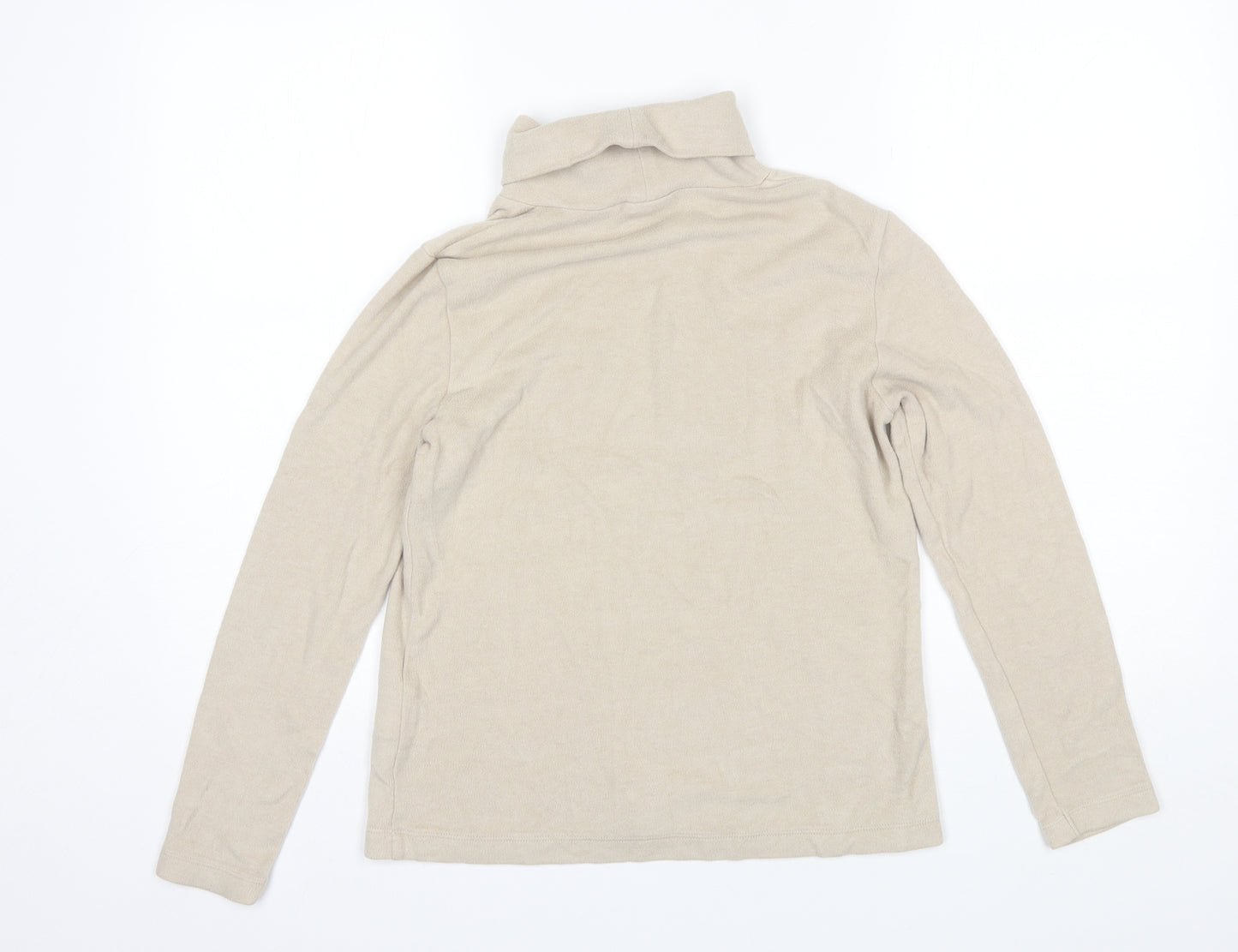 Uniqlo Womens Beige Roll Neck  Acrylic Pullover Jumper Size M