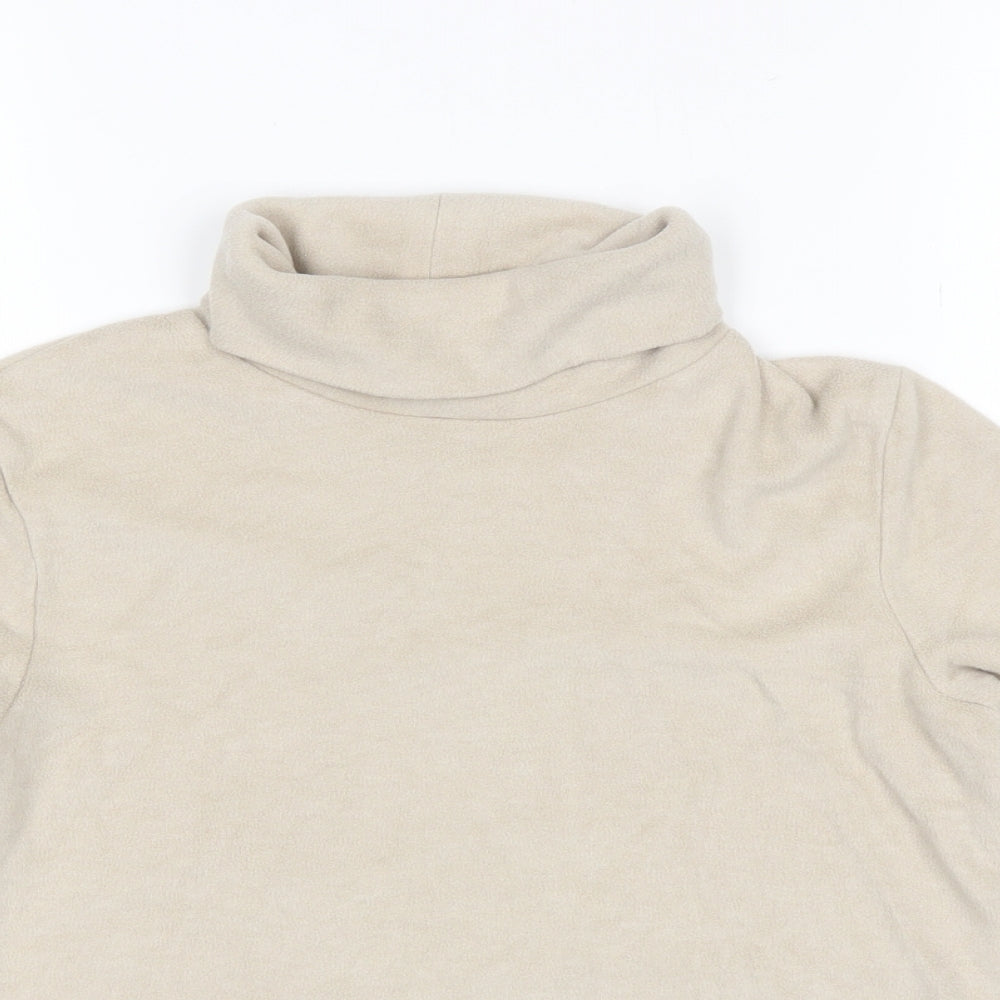Uniqlo Womens Beige Roll Neck  Acrylic Pullover Jumper Size M