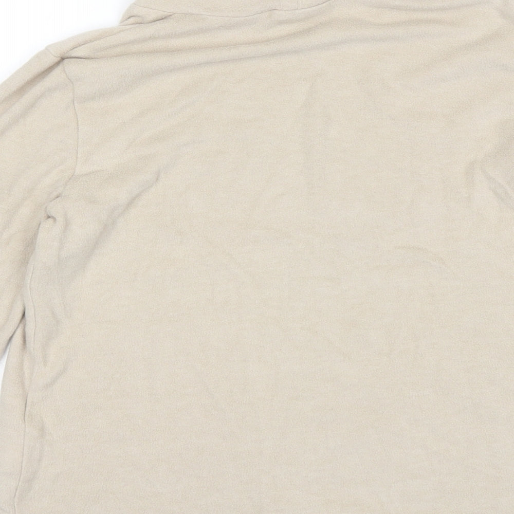 Uniqlo Womens Beige Roll Neck  Acrylic Pullover Jumper Size M