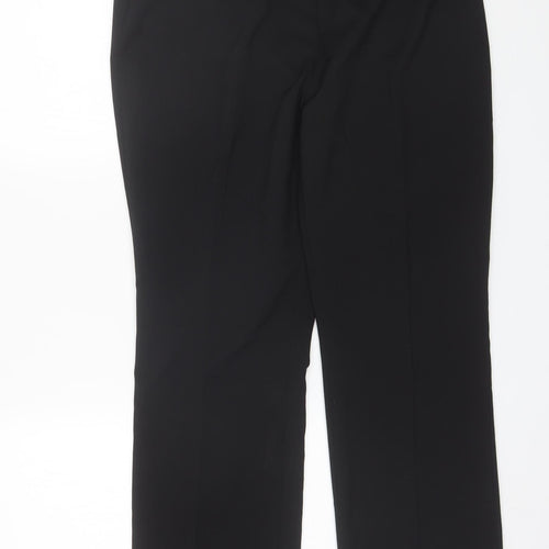 Papaya Womens Black  Polyester Dress Pants Trousers Size 14 L27 in Regular
