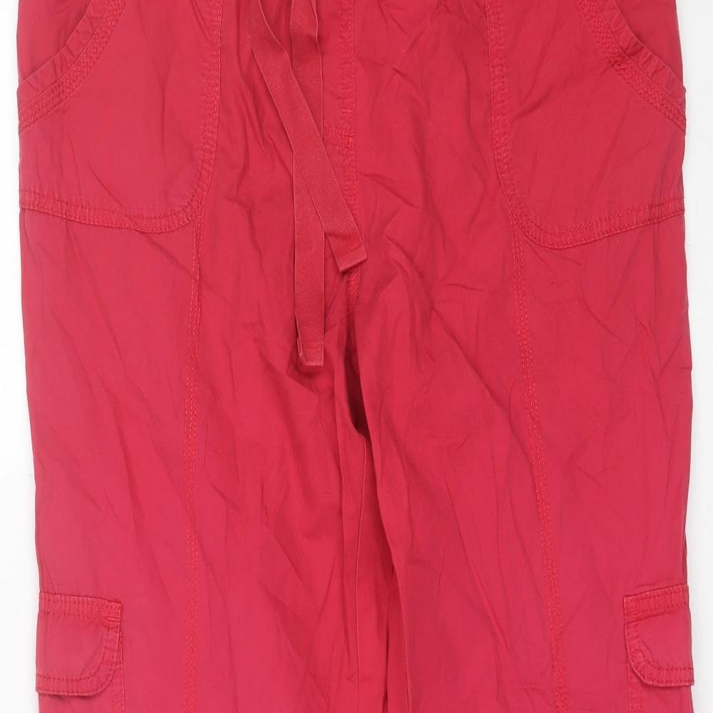George Womens Pink  Cotton Trousers  Size 14 L31 in Regular