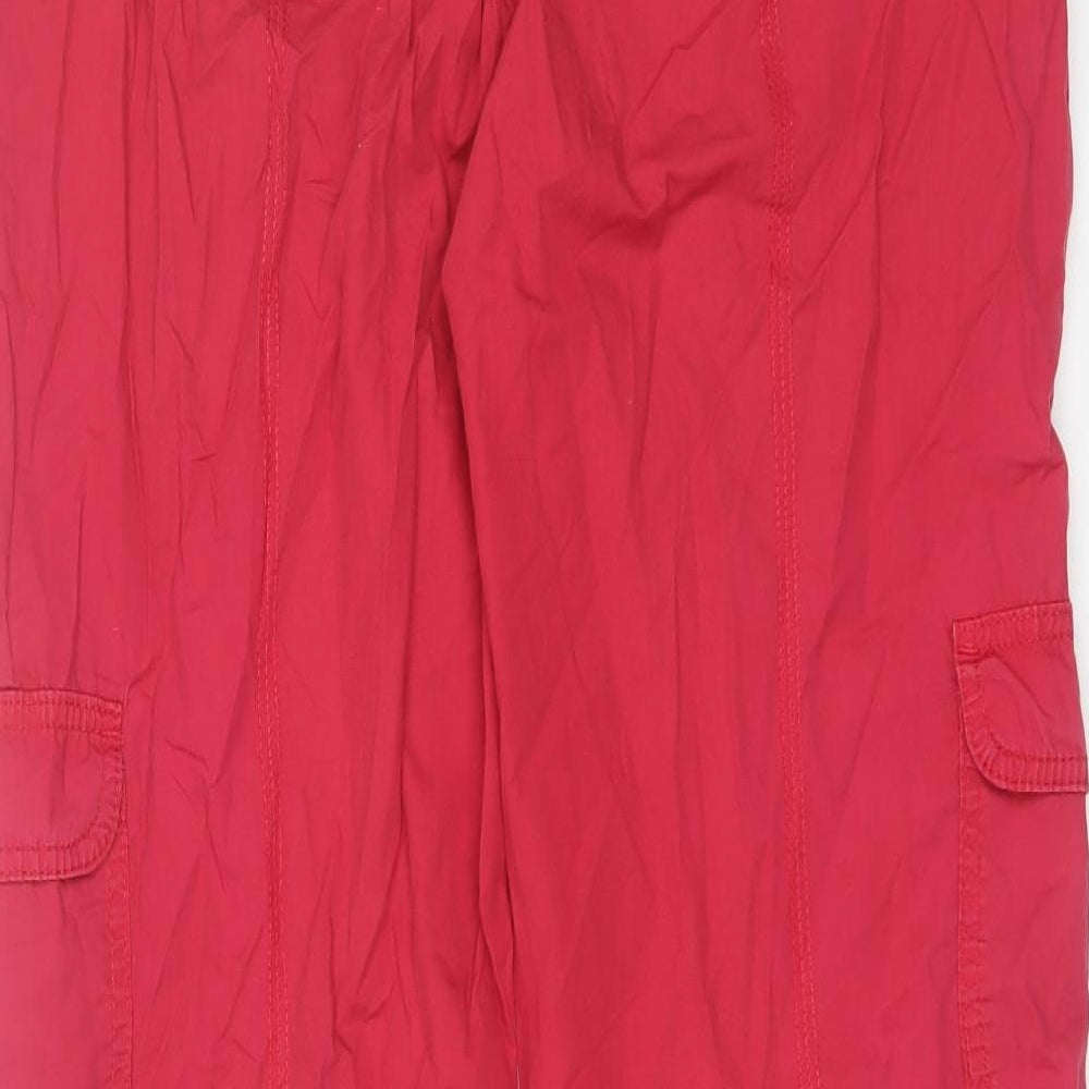 George Womens Pink  Cotton Trousers  Size 14 L31 in Regular