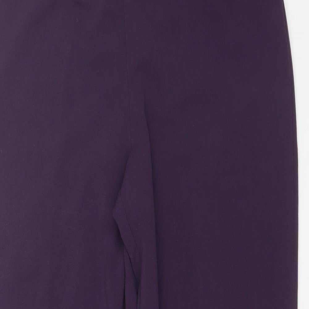Epilogue Womens Purple  Polyester Trousers  Size 14 L29 in Regular