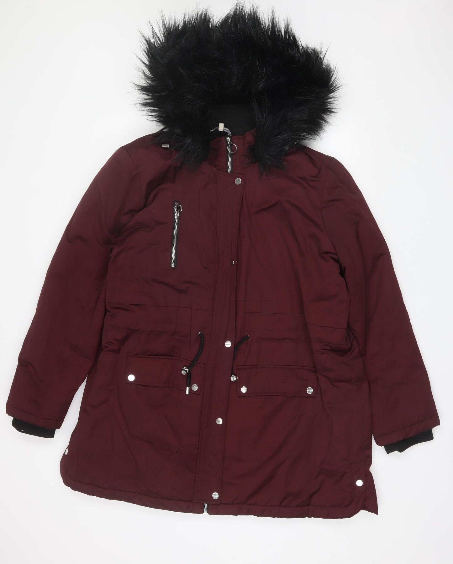 Peacocks Womens Purple   Parka Jacket Size 22