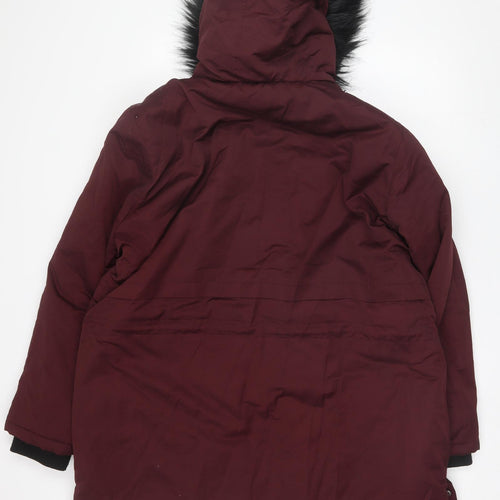 Peacocks Womens Purple   Parka Jacket Size 22