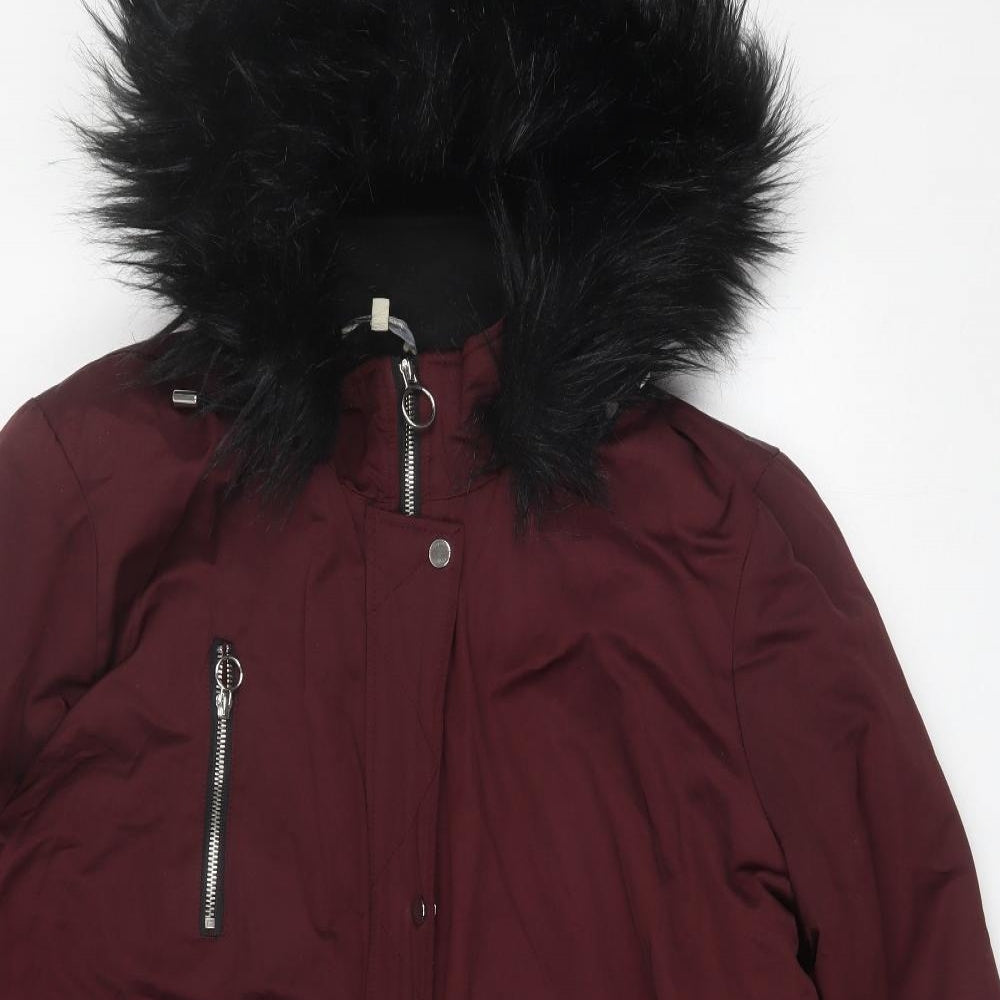 Peacocks Womens Purple   Parka Jacket Size 22