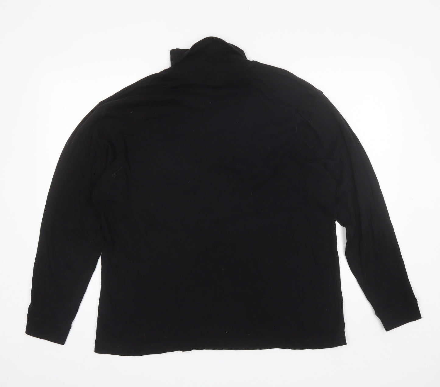 Colin Montgomerie Mens Black Roll Neck  Cotton Pullover Jumper Size L