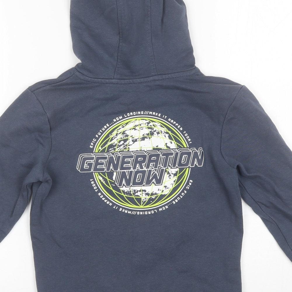 George Boys Blue  Cotton Pullover Hoodie Size 6-7 Years