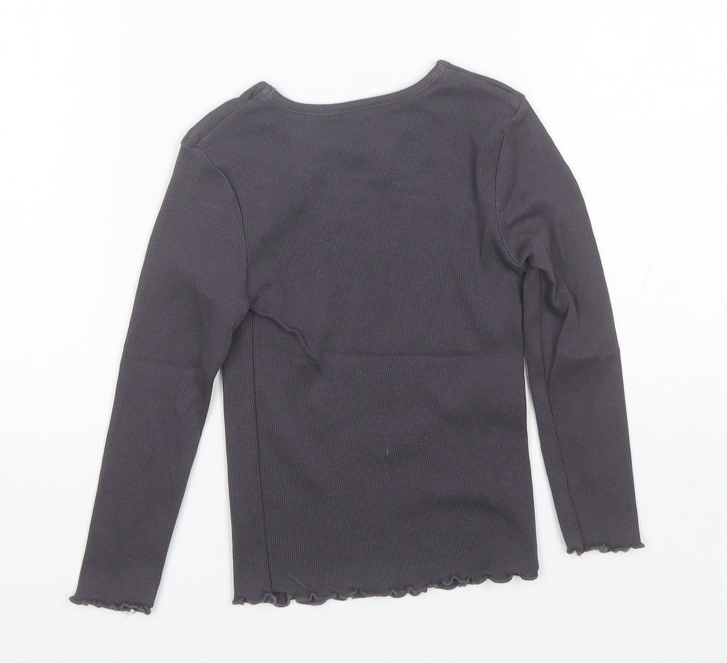 George Girls Blue  Cotton Basic T-Shirt Size 3-4 Years Round Neck