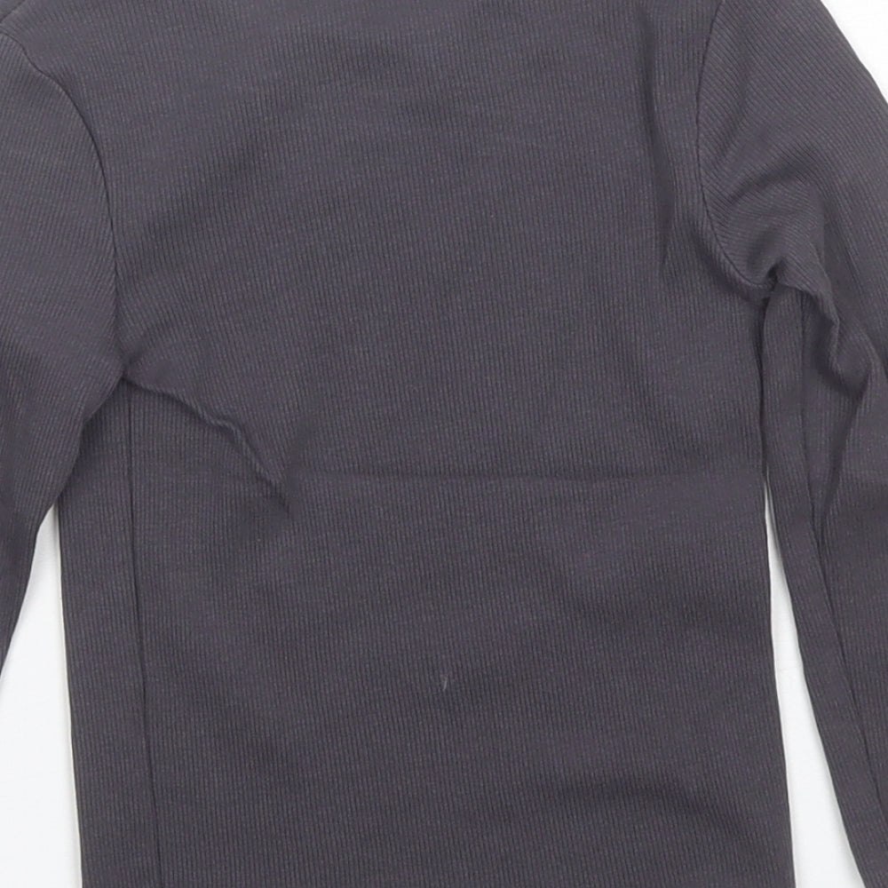 George Girls Blue  Cotton Basic T-Shirt Size 3-4 Years Round Neck