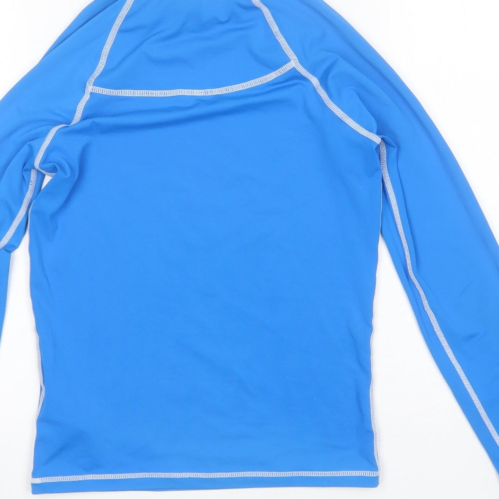 Tribord Boys Blue  Polyester Basic T-Shirt Size 12 Years Mock Neck  - Swim