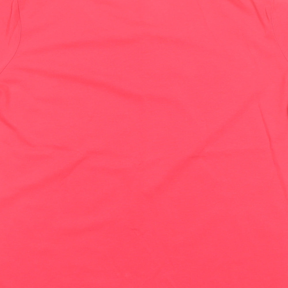 Damart Womens Pink  Cotton Basic T-Shirt Size 10 Round Neck