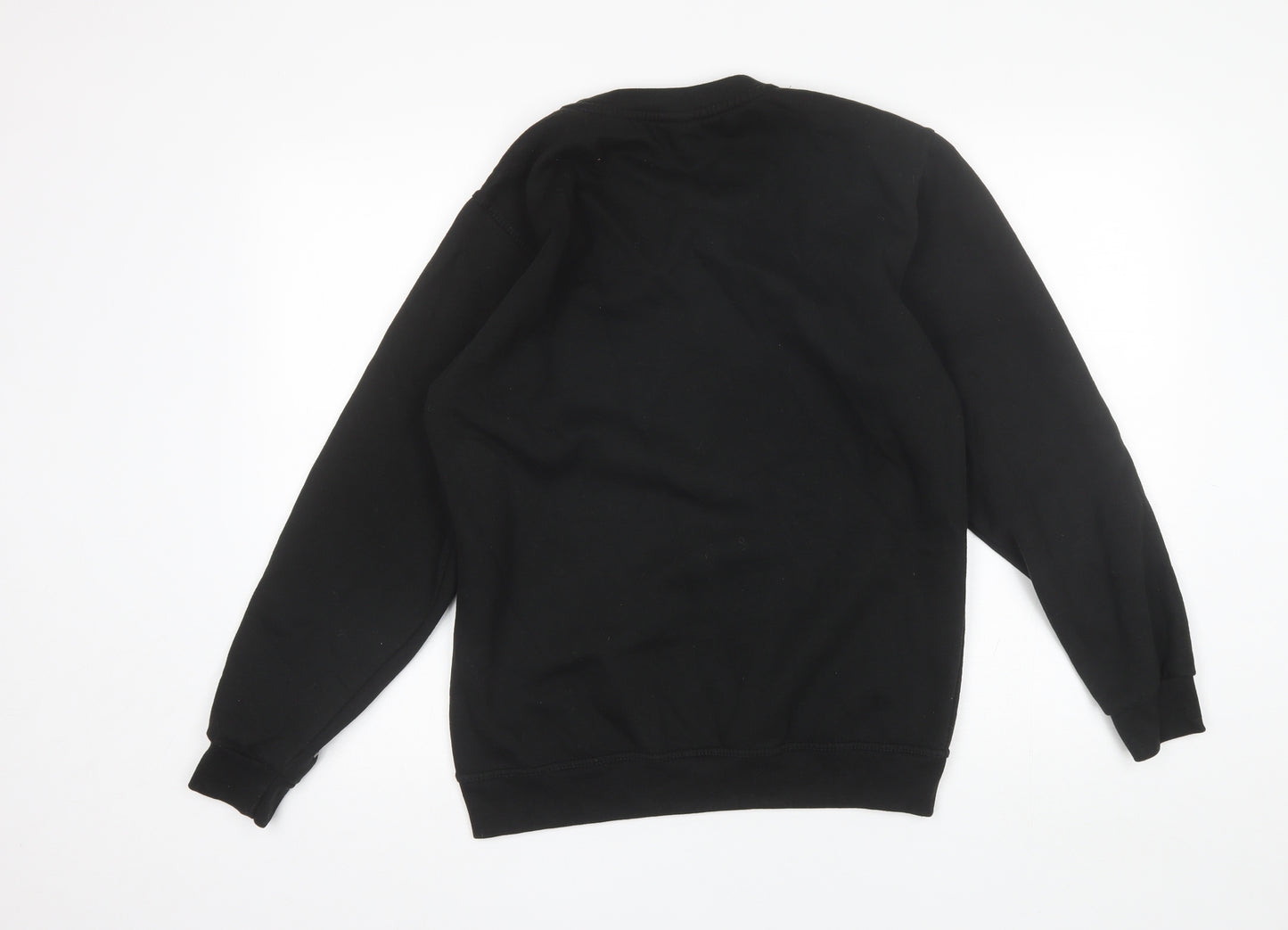 Uneek Mens Black Round Neck  Polyester Pullover Jumper Size S
