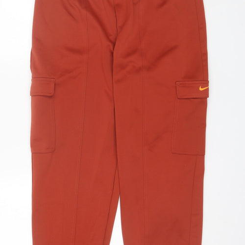 Nike Mens Orange  Polyester Blend Sweatpants Trousers Size L L26 in Regular