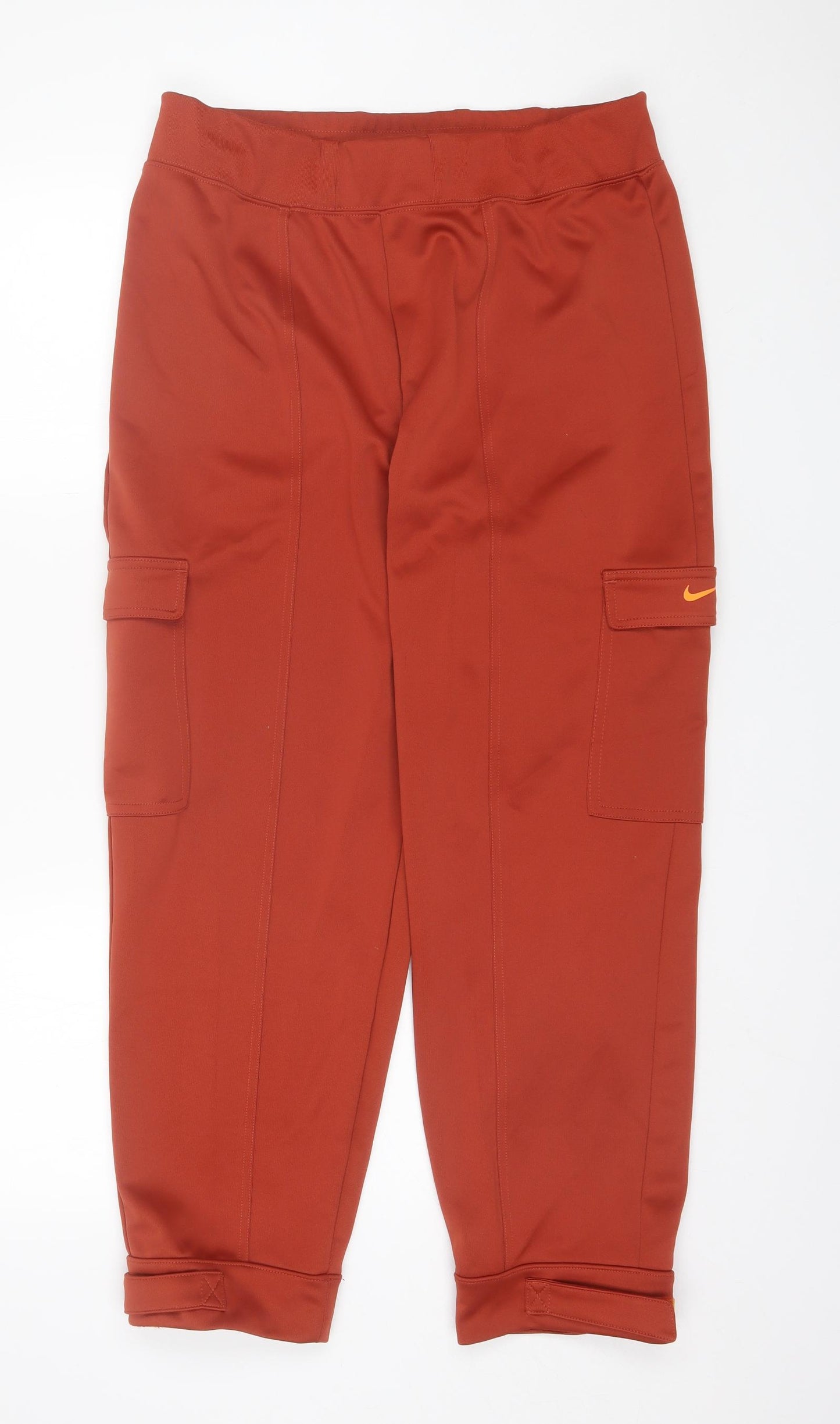 Nike Mens Orange  Polyester Blend Sweatpants Trousers Size L L26 in Regular