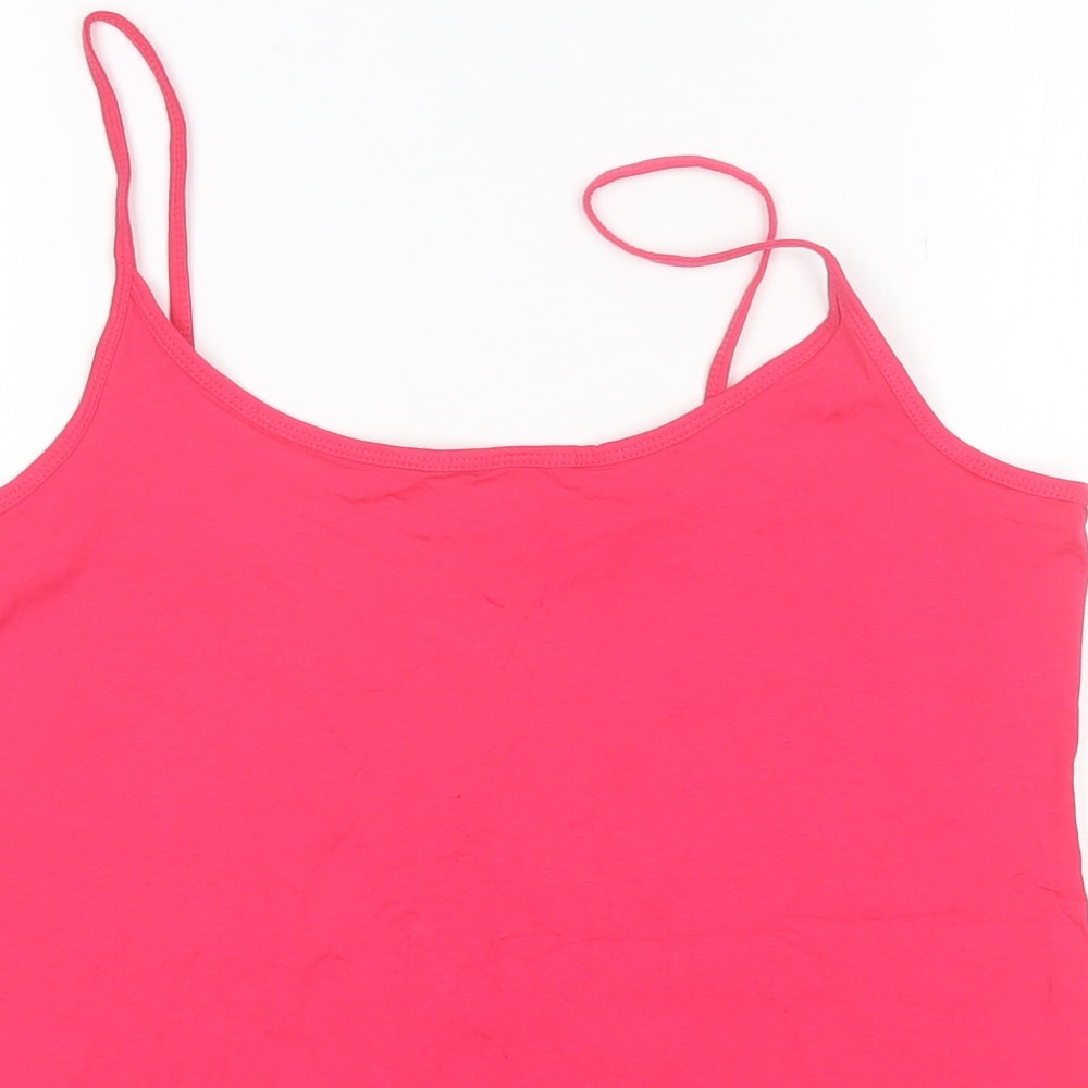 NEXT Womens Pink  Cotton Camisole Tank Size 18 Round Neck