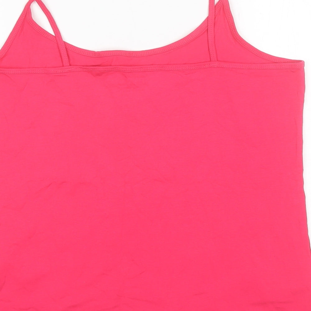 NEXT Womens Pink  Cotton Camisole Tank Size 18 Round Neck