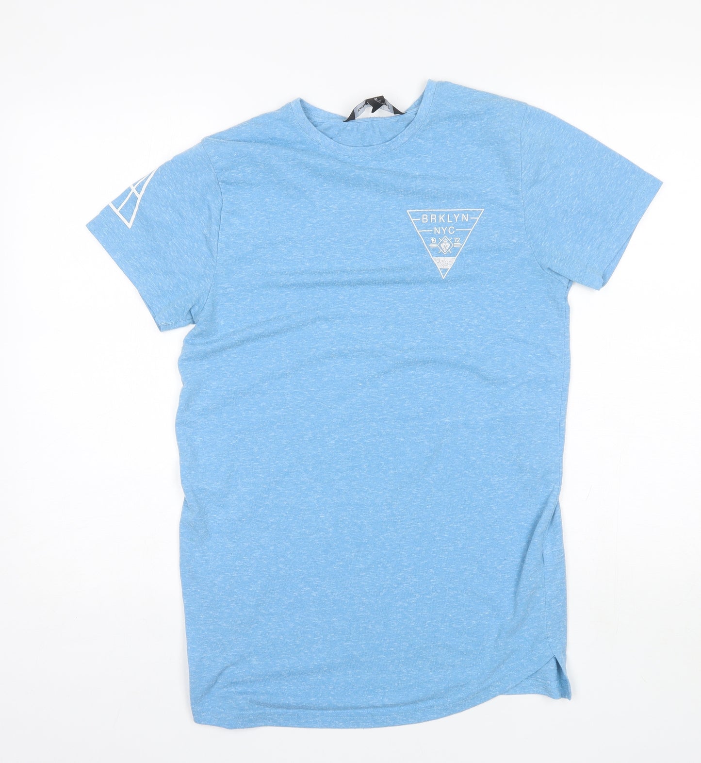 Cedar Wood State Mens Blue  Polyester  T-Shirt Size M Round Neck