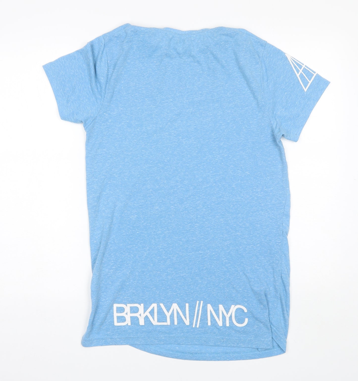 Cedar Wood State Mens Blue  Polyester  T-Shirt Size M Round Neck