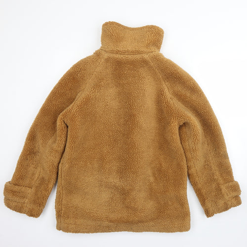 Topshop Womens Brown   Overcoat Coat Size XS  Zip